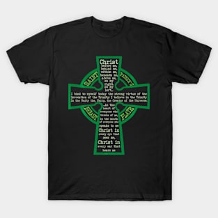 St. Patrick'S Breastplate Lorica Prayer Catholic Irish Cross T-Shirt